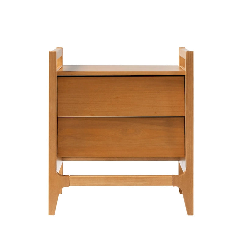 Table de chevet en bois massif style Mid-Century Modern