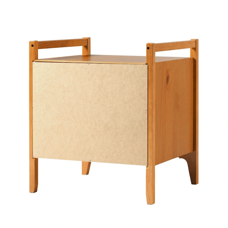 Table de chevet en bois massif style Mid-Century Modern