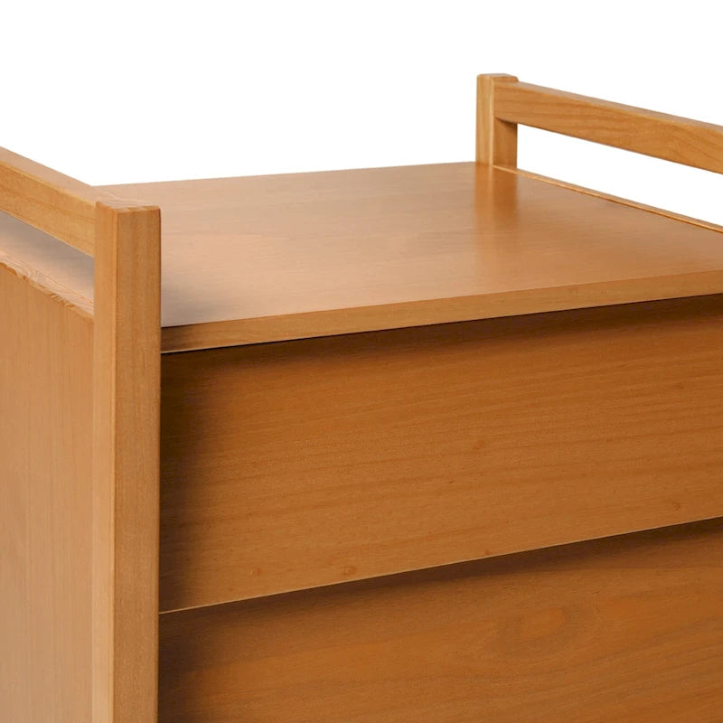 Table de chevet en bois massif style Mid-Century Modern