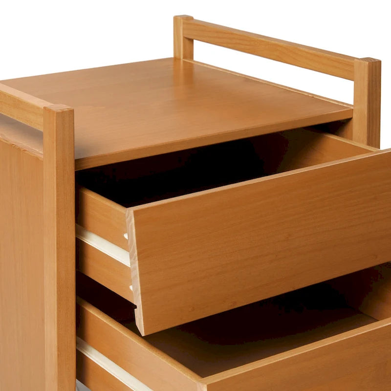 Table de chevet en bois massif style Mid-Century Modern