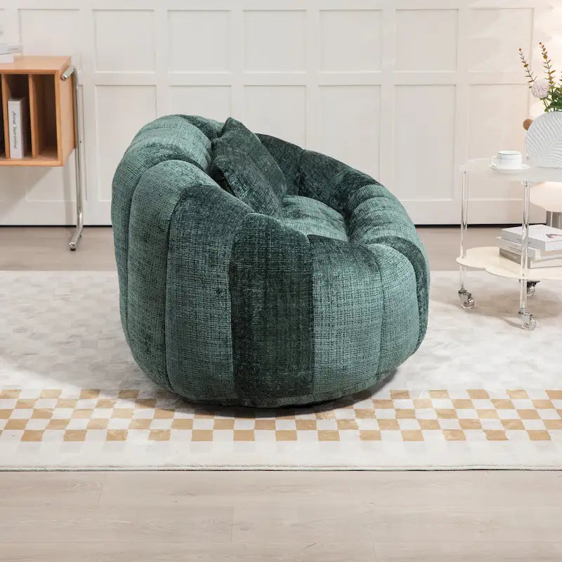 Canapé-méridienne moderne en chenille de 150 cm – Émeraude