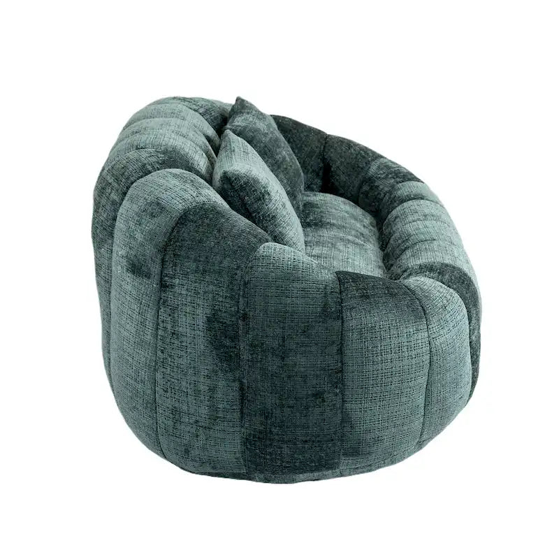 Canapé-méridienne moderne en chenille de 150 cm – Émeraude