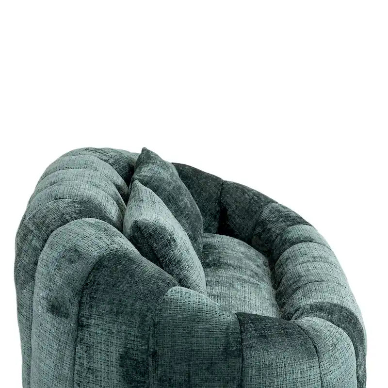 Canapé-méridienne moderne en chenille de 150 cm – Émeraude