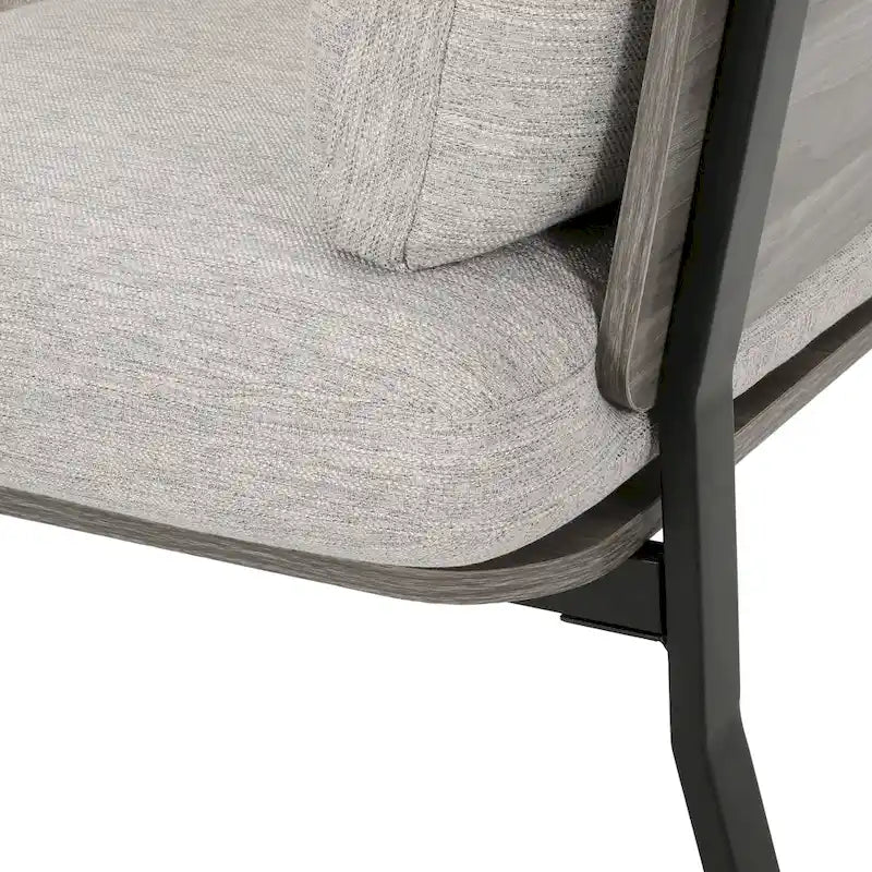Canapé 3 places moderne de 203,8 cm avec accoudoirs évasés, oreillers et pieds en bois