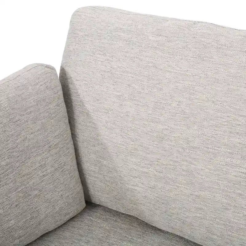 Canapé 3 places moderne de 203,8 cm avec accoudoirs évasés, oreillers et pieds en bois