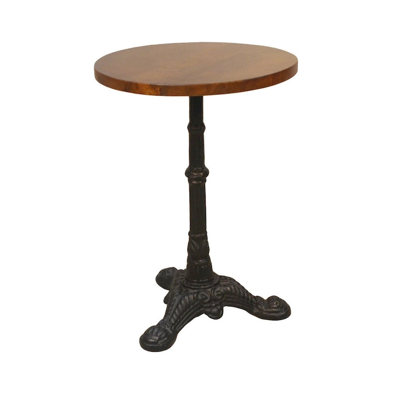 Table d'appoint ronde moderne avec base en fonte