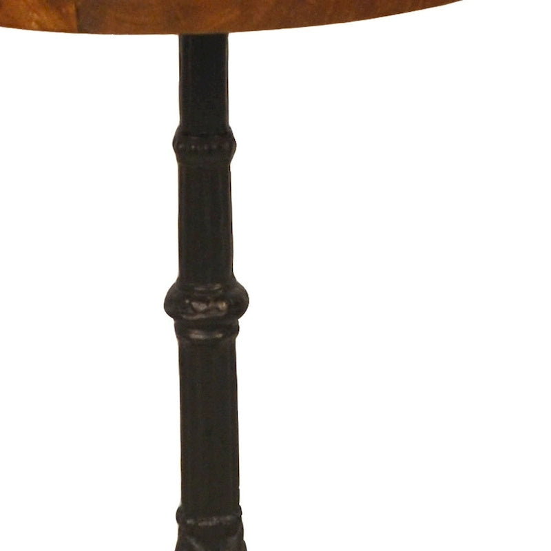 Table d'appoint ronde moderne avec base en fonte