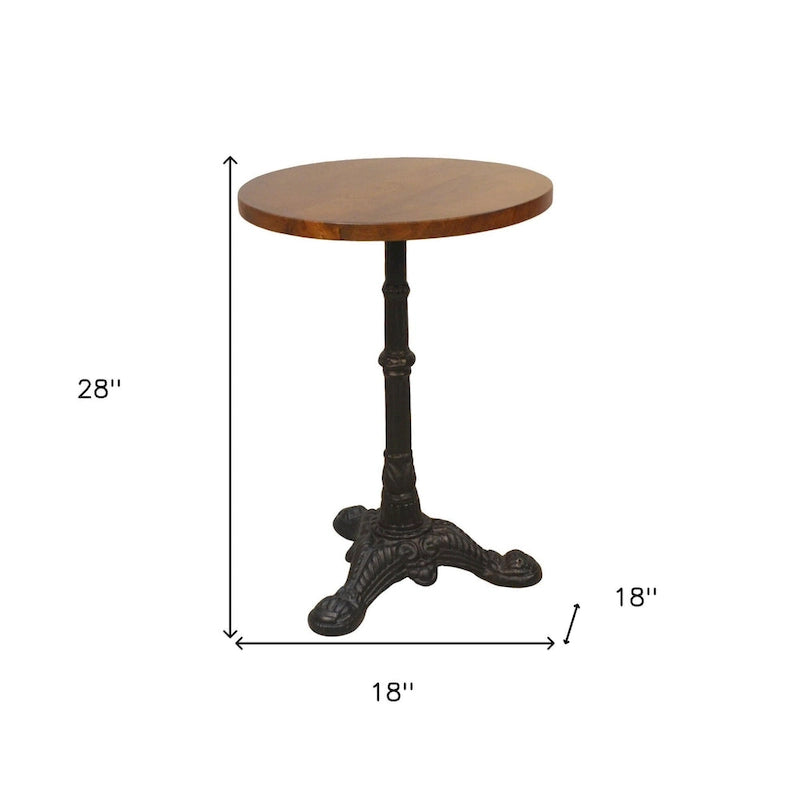 Table d'appoint ronde moderne avec base en fonte