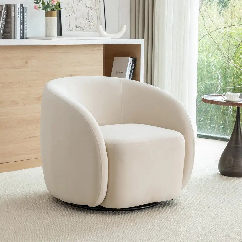 Fauteuil pivotant moderne en forme de tonneau