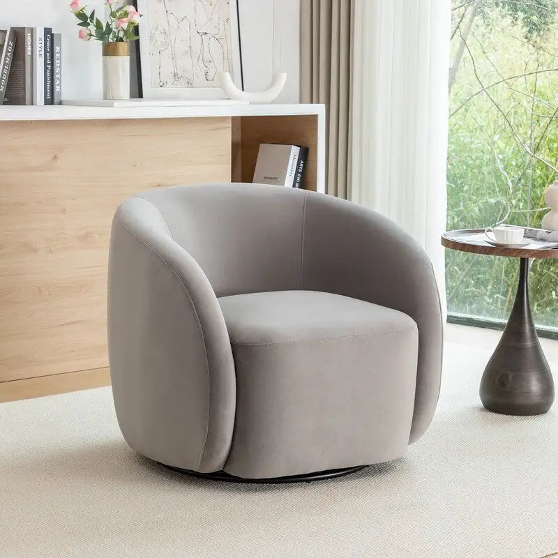 Fauteuil pivotant moderne en forme de tonneau