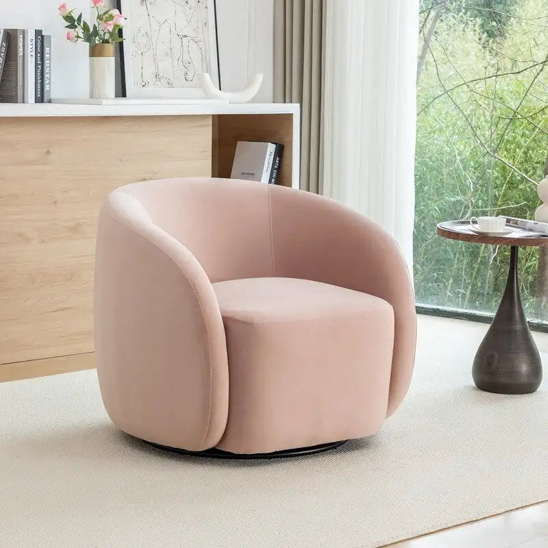 Fauteuil pivotant moderne en forme de tonneau