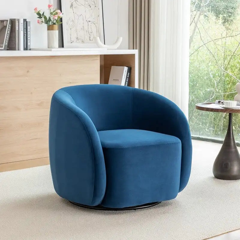 Fauteuil pivotant moderne en forme de tonneau