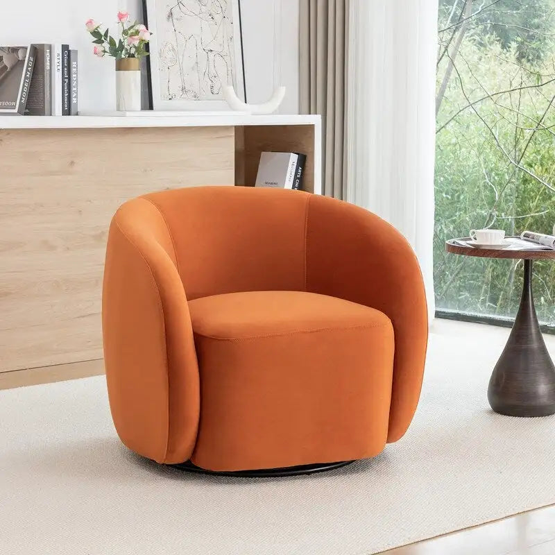 Fauteuil pivotant moderne en forme de tonneau