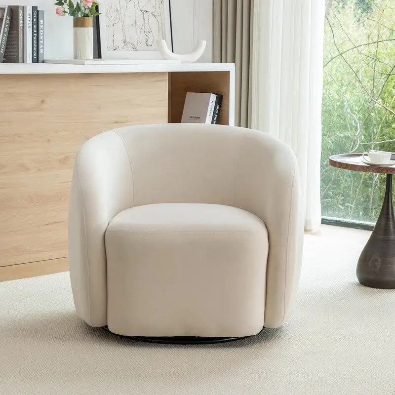 Fauteuil pivotant moderne en forme de tonneau