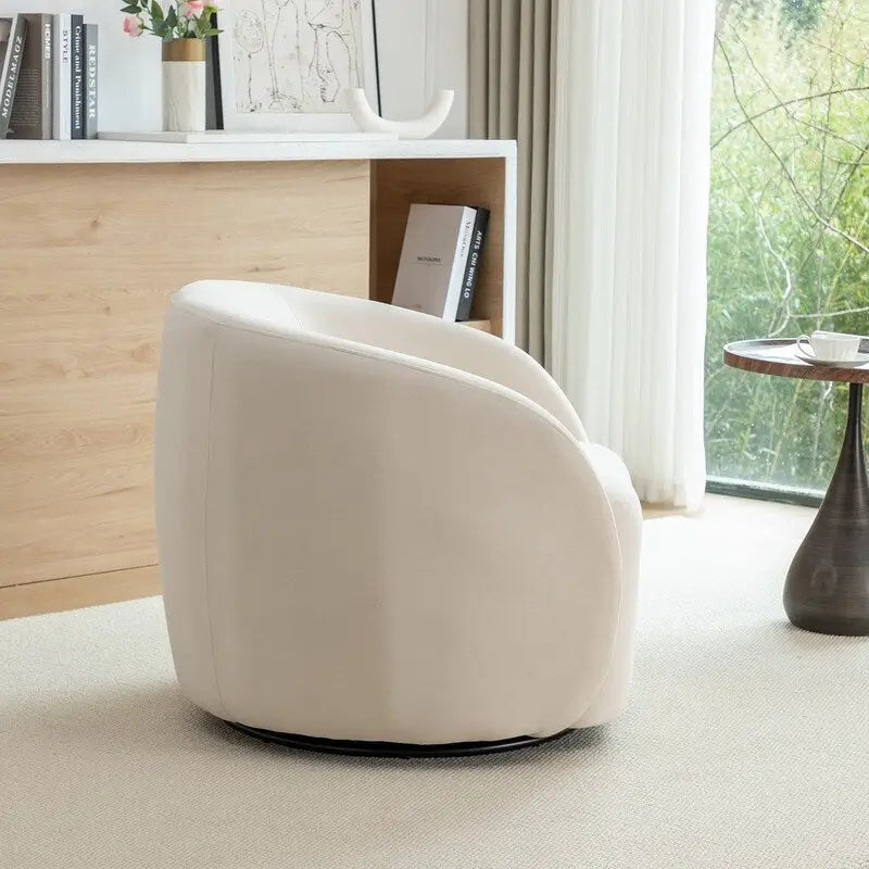 Fauteuil pivotant moderne en forme de tonneau