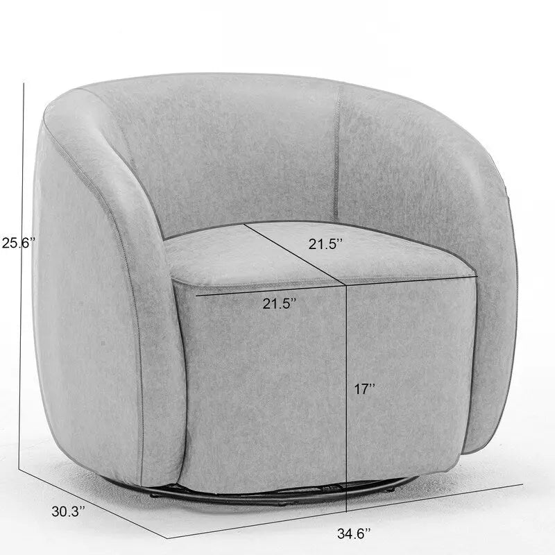 Fauteuil pivotant moderne en forme de tonneau