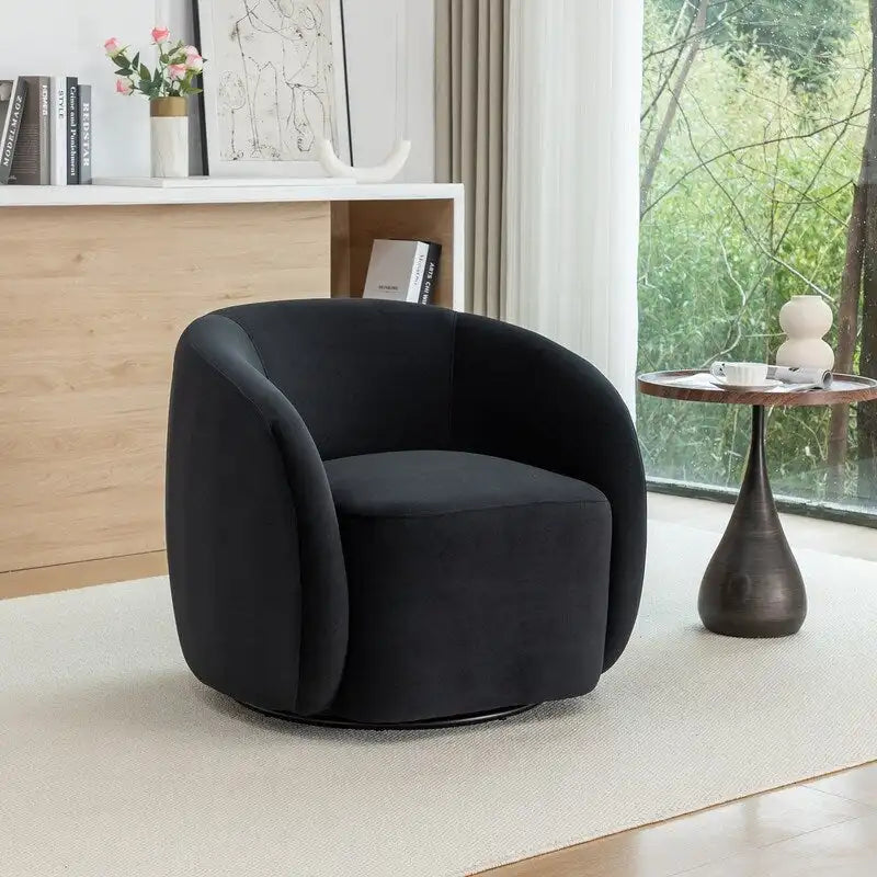 Fauteuil pivotant moderne en forme de tonneau