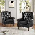 Lot de 2 chaises d'appoint capitonnées en similicuir végétalien