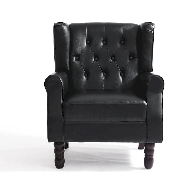 Lot de 2 chaises d'appoint capitonnées en similicuir végétalien