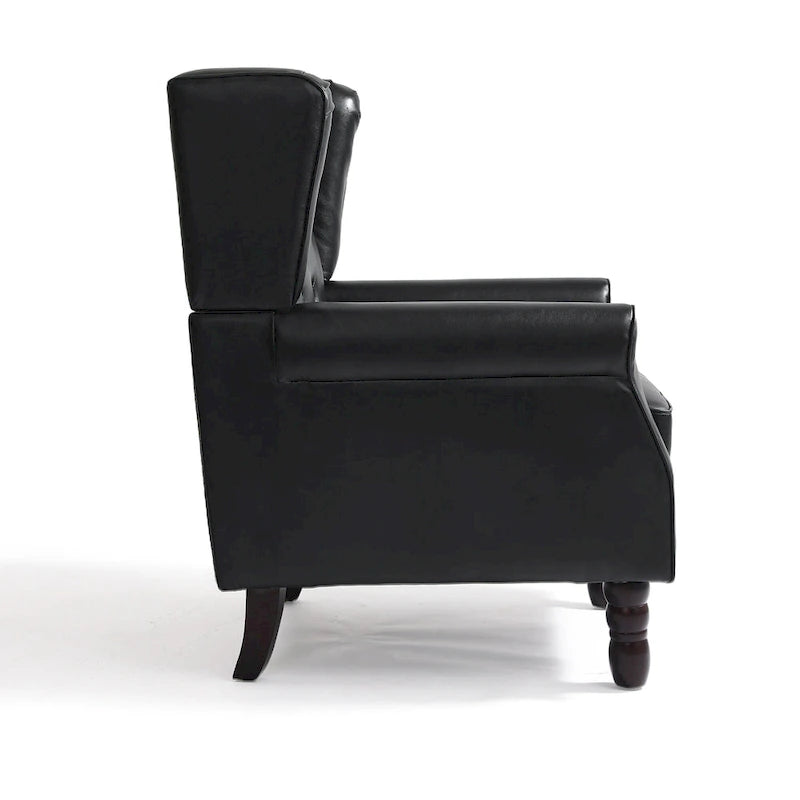 Lot de 2 chaises d'appoint capitonnées en similicuir végétalien