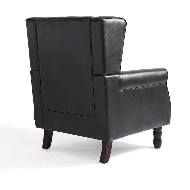 Lot de 2 chaises d'appoint capitonnées en similicuir végétalien
