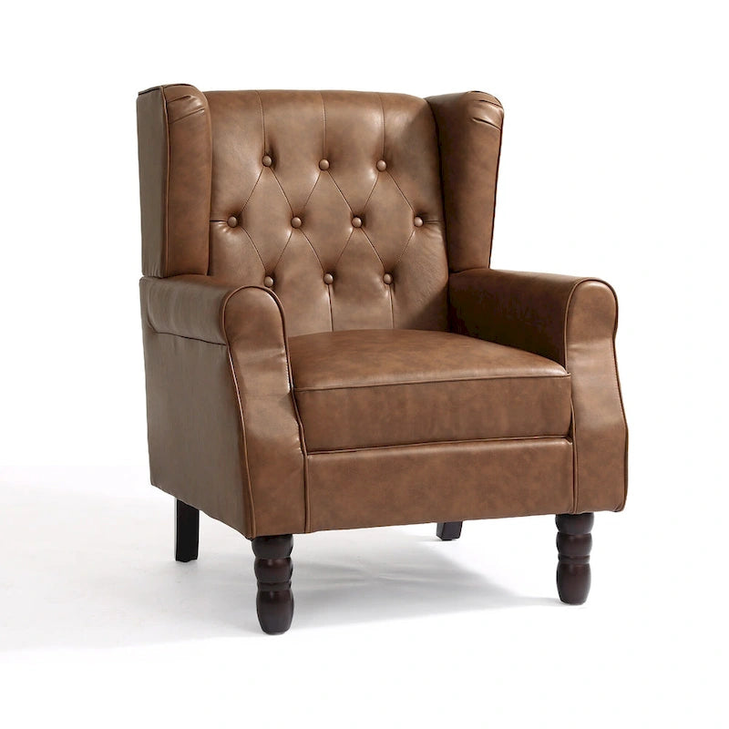 Lot de 2 chaises d'appoint capitonnées en similicuir végétalien