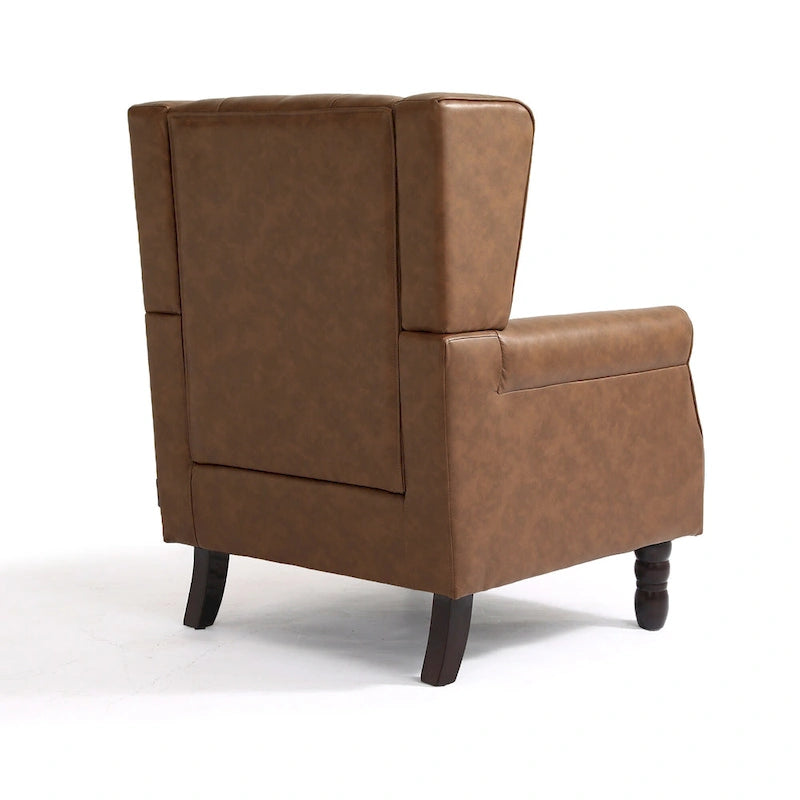 Lot de 2 chaises d'appoint capitonnées en similicuir végétalien