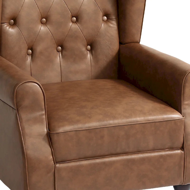 Lot de 2 chaises d'appoint capitonnées en similicuir végétalien