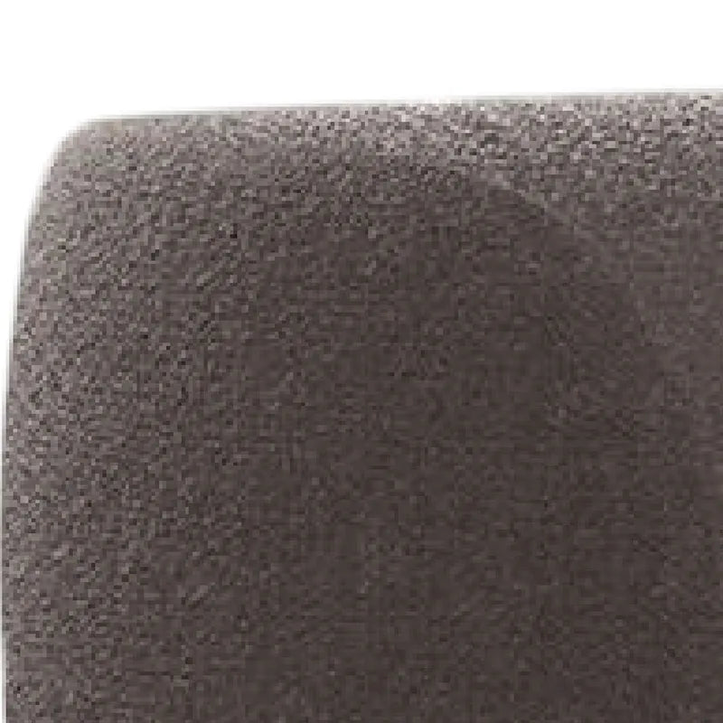 Causeuse incurvée en forme de rein en bouclette gris anthracite de 64 pouces