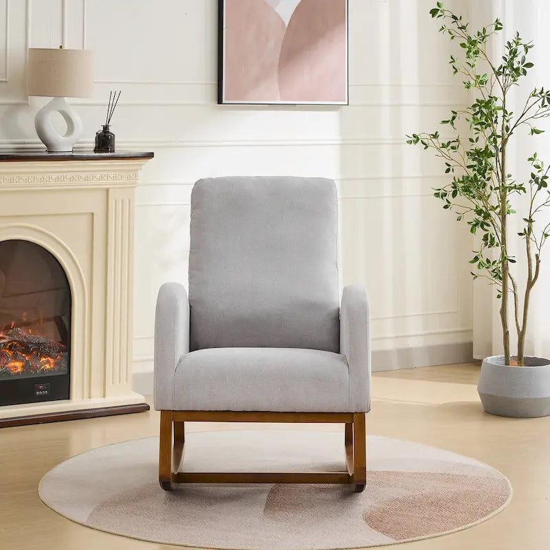 Fauteuil à bascule d'appoint rembourré de 27,2 W avec pochette latérale
