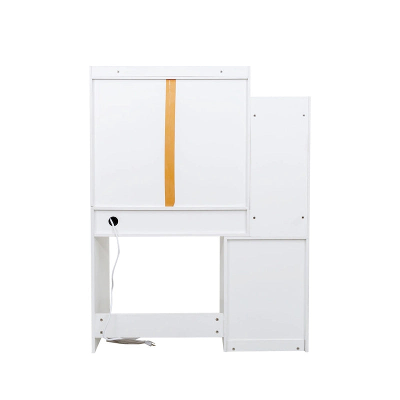 Coiffeuse avec miroir lumineux et 5 tiroirs