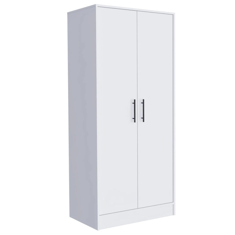19.7 Armoire double moderne avec deux étagères et un tiroir pour chambre à coucher
