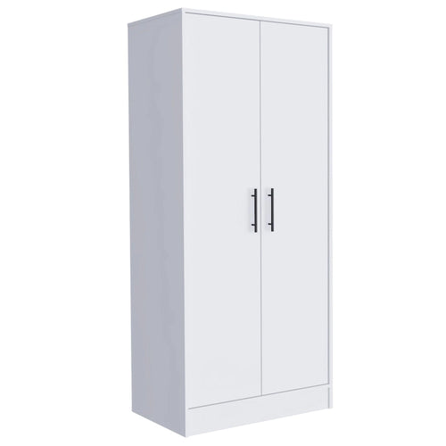 19.7 Armoire double moderne avec deux étagères et un tiroir pour chambre à coucher