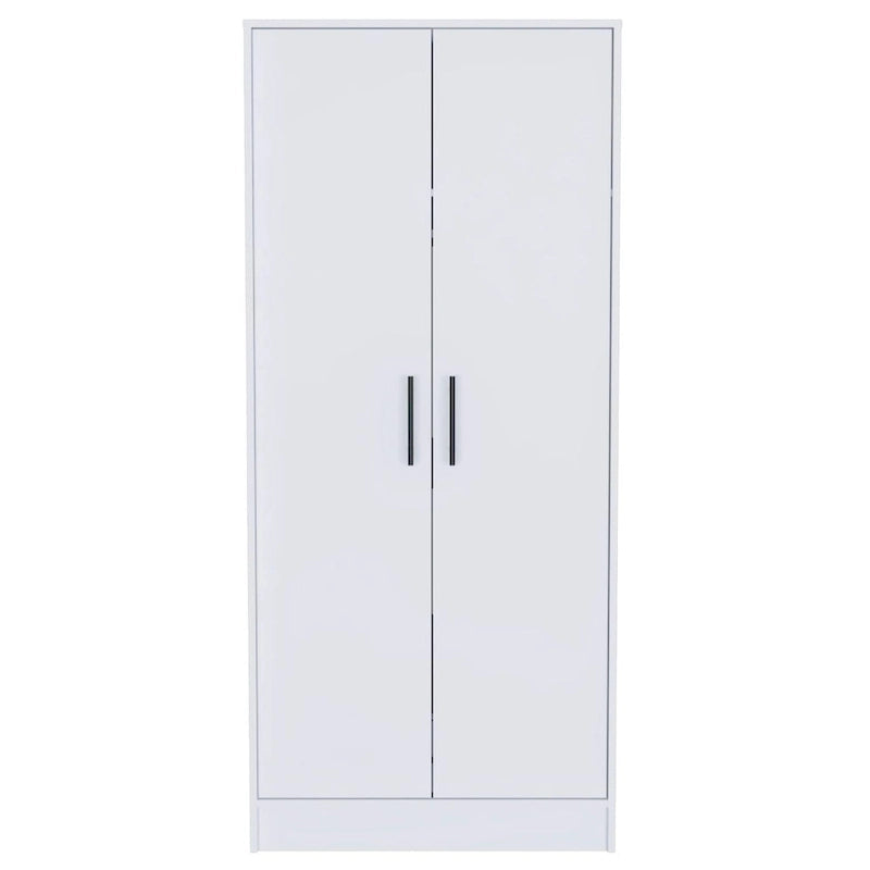 19.7 Armoire double moderne avec deux étagères et un tiroir pour chambre à coucher