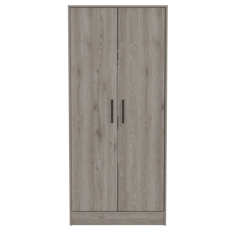 19.7 Armoire double moderne avec deux étagères et un tiroir pour chambre à coucher
