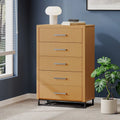 Commode à 5 tiroirs avec base en fer