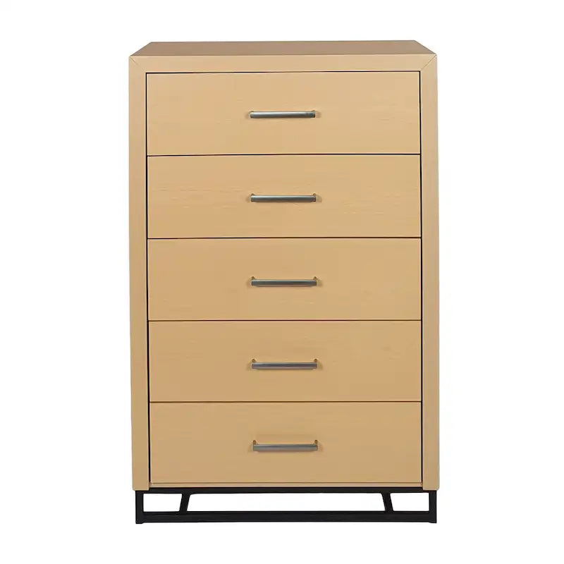 Commode à 5 tiroirs avec base en fer