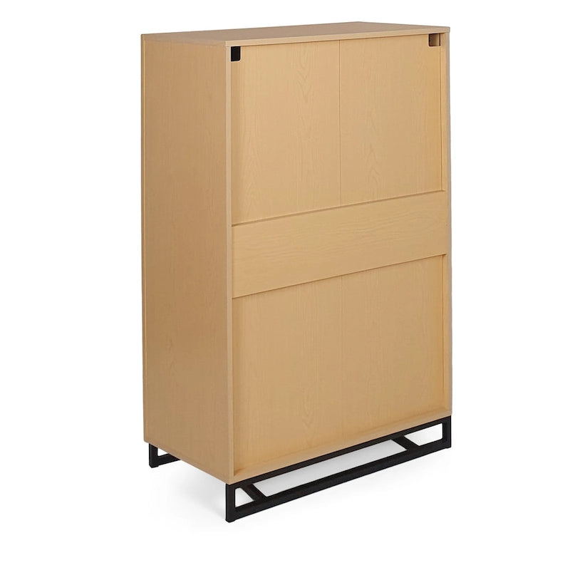 Commode à 5 tiroirs avec base en fer