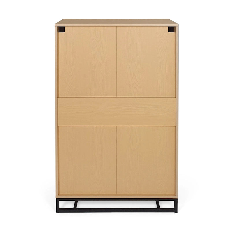 Commode à 5 tiroirs avec base en fer