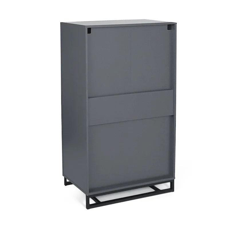 Commode à 5 tiroirs avec base en fer