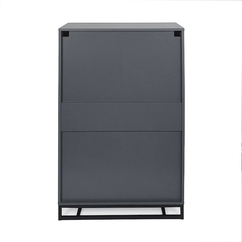 Commode à 5 tiroirs avec base en fer