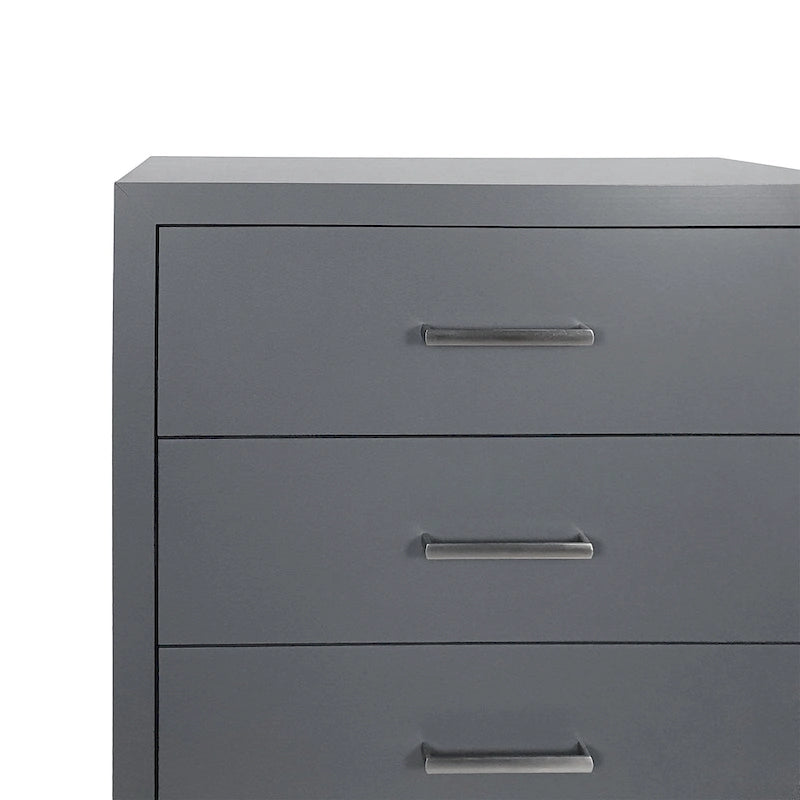 Commode à 5 tiroirs avec base en fer