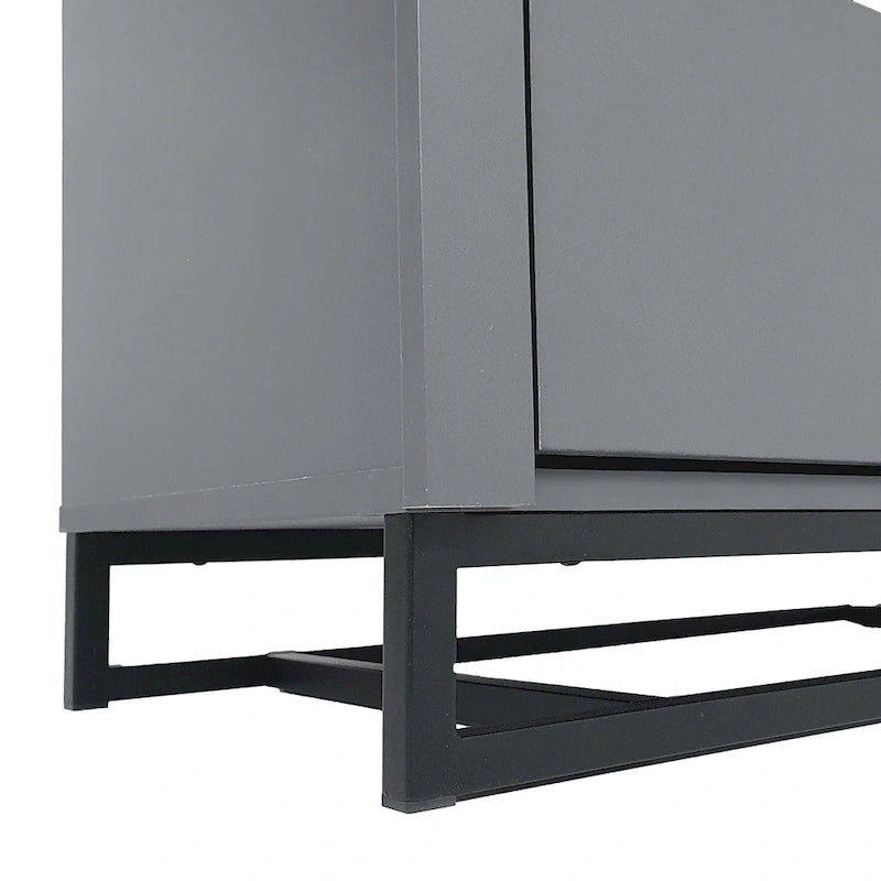 Commode à 5 tiroirs avec base en fer