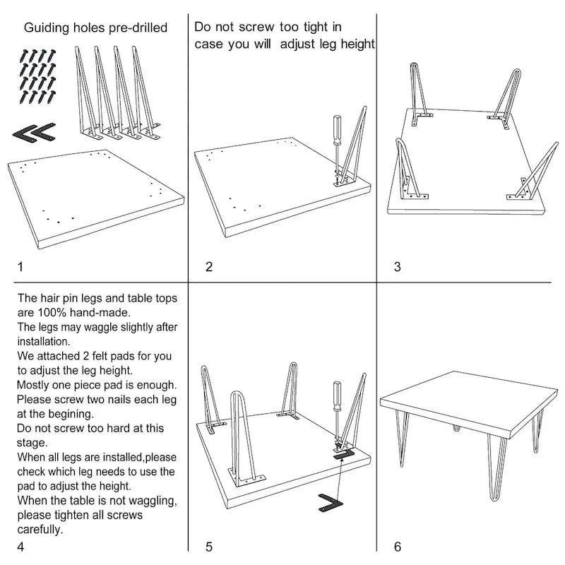 Table d'appoint en bois avec pieds épingles en fer