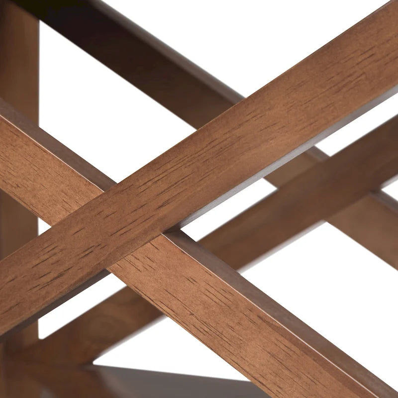 Table d'appoint rectangulaire étroite en bois massif de 35,5 cm avec tiroir et étagère