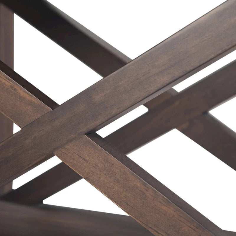 Table d'appoint rectangulaire étroite en bois massif de 35,5 cm avec tiroir et étagère