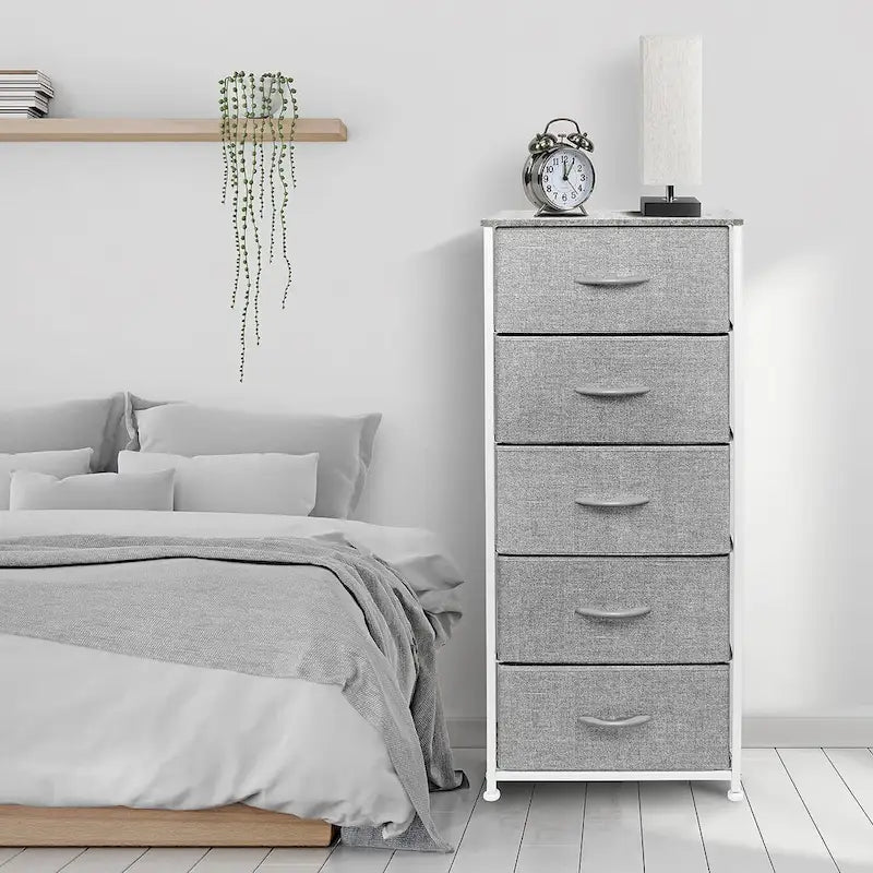 Commode de rangement à 5 tiroirs pour chambre ou placard
