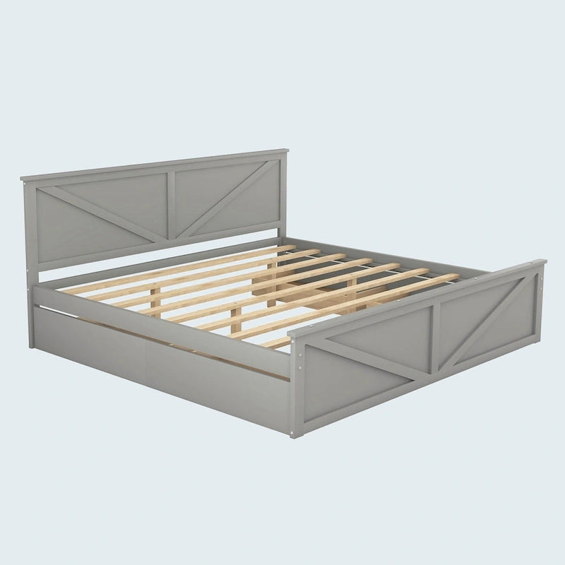 Lit plateforme en bois King Size