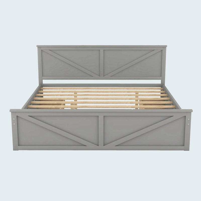 Lit plateforme en bois King Size