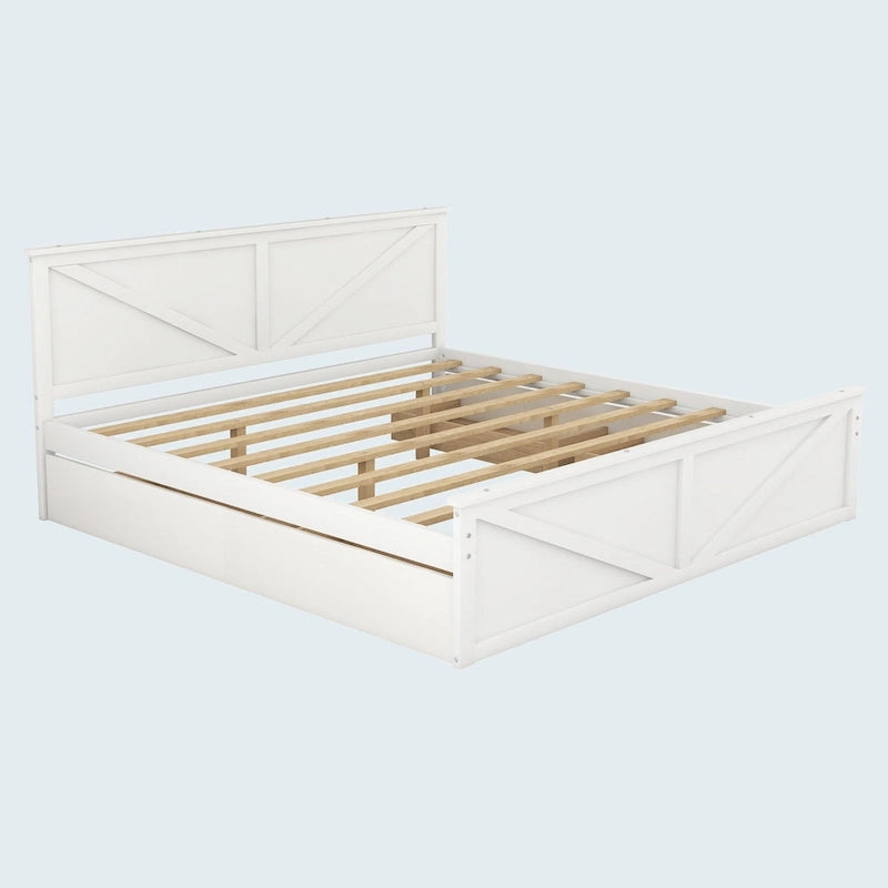 Lit plateforme en bois King Size